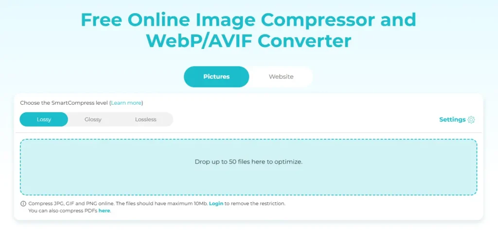 create a image compressor tool