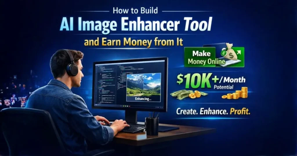 build a ai image enhancer tool and earn money from it