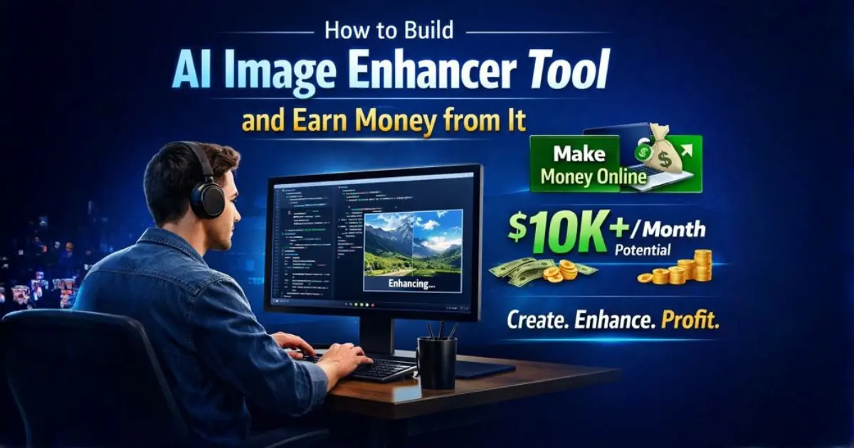 build a ai image enhancer tool and earn money from it